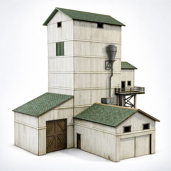 RWD New Product Release - HO 1:87 Grain Tower Operation Craftsman Kit.