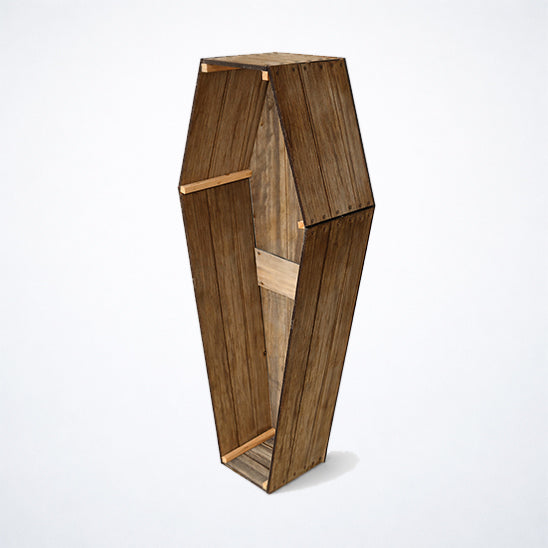 1/6 Scale Wood Coffin – Display & Diorama Accessory