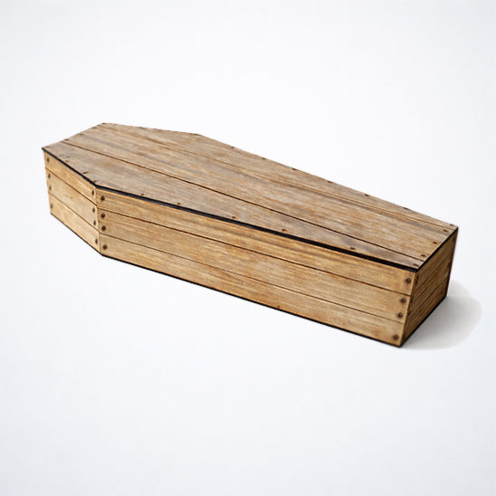 1/6 Scale Wood Coffin – Display & Diorama Accessory