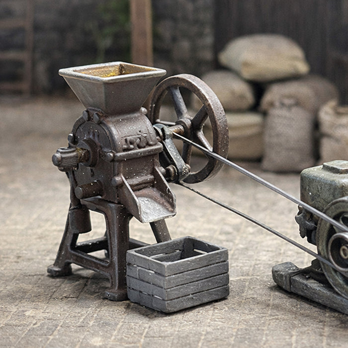 1/35 Scale Hammer Mill | Vintage Grain Crusher | Resin Diorama Accessory