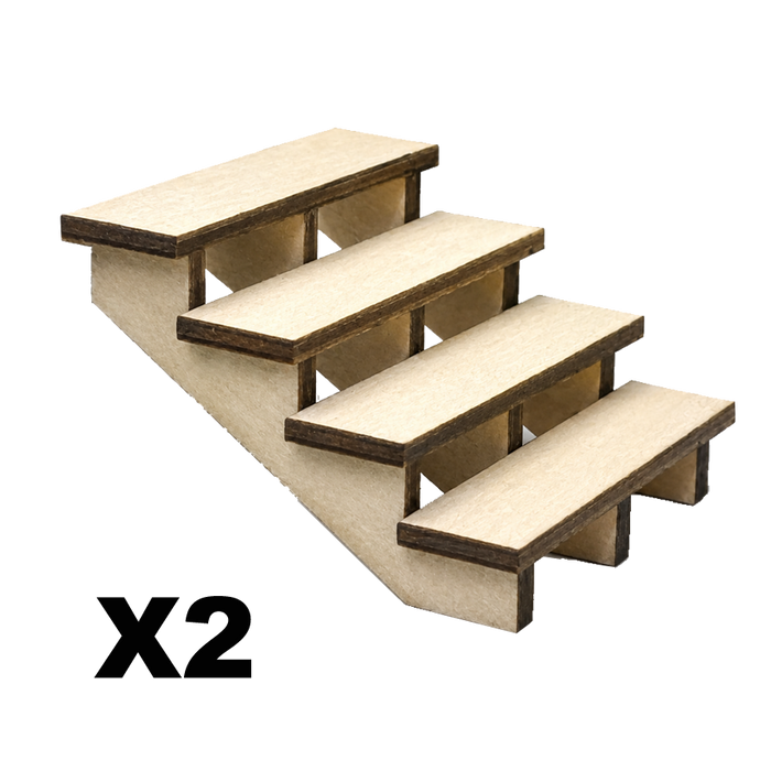 1/35 Scale Wooden Steps - 2 Pack