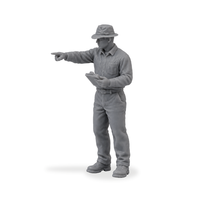 1/87 HO Scale Foreman Pointing with Clipboard