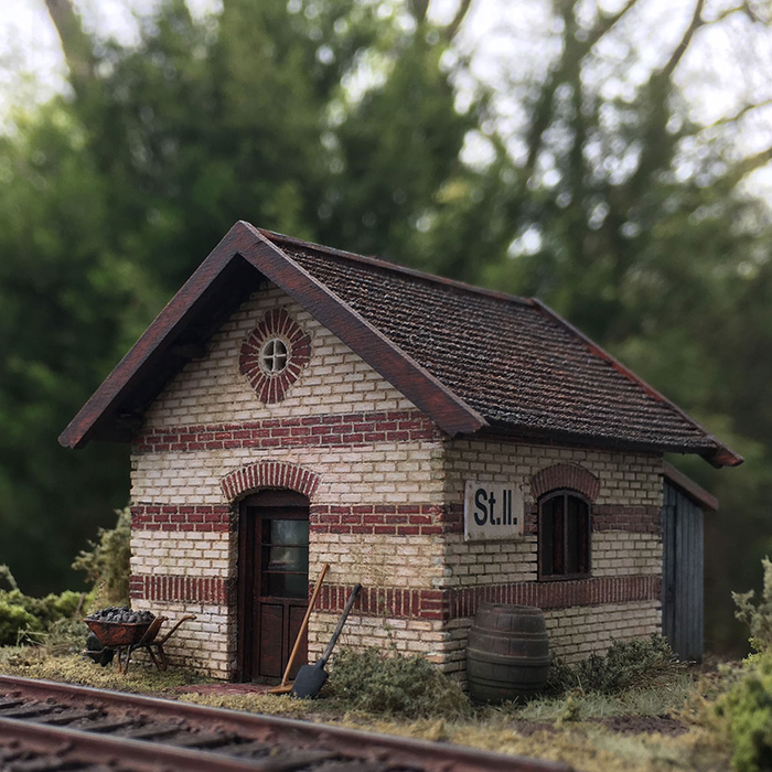 1/87 HO Scale European Brick Railway Building Kit