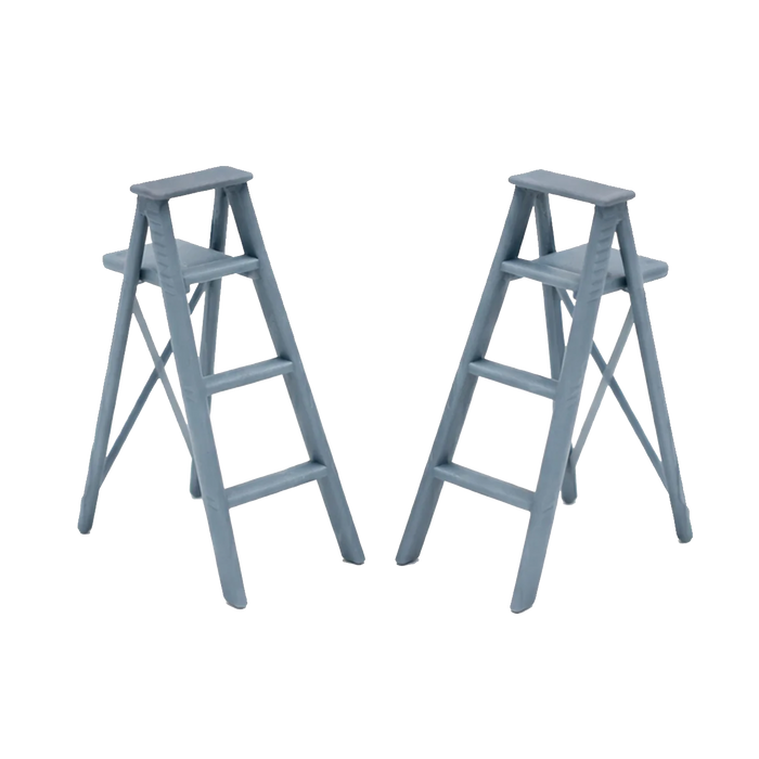 1/87 HO Scale Step Ladders X2 – 3D Resin Printed - 2 Pack