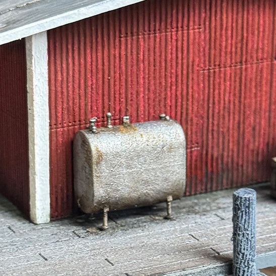1/87 HO Scale 275 Gallon Heating Oil Tank, 3D Resin Printed - 2 Pack