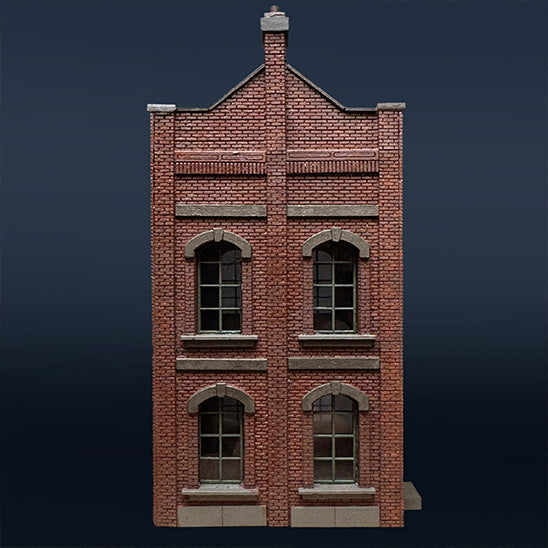 HO 1:87 Two-Story Brick Building Laser Cut Craftsman kit