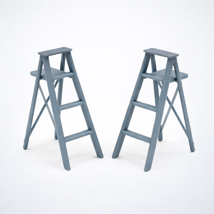1/87 HO Scale Step Ladders X2 – 3D Resin Printed - 2 Pack