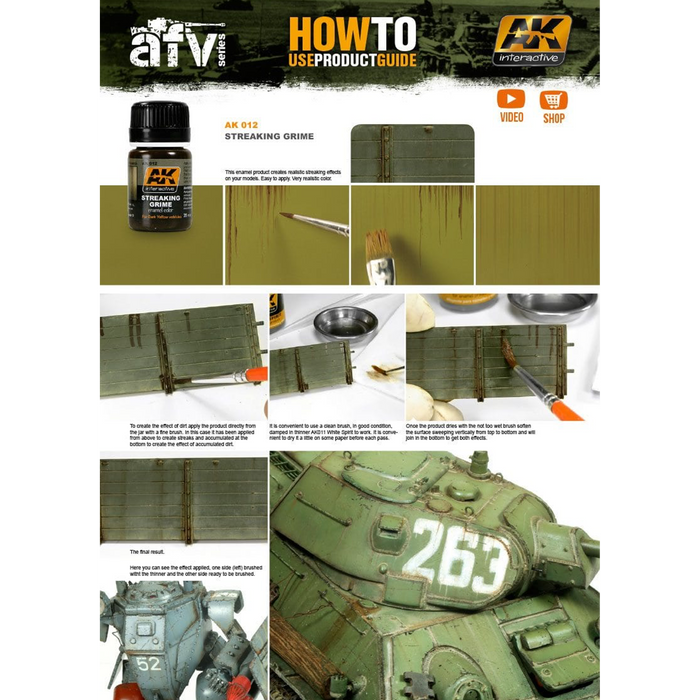 AK Interactive Streaking Grime – Enamel Weathering Effect, 35ml