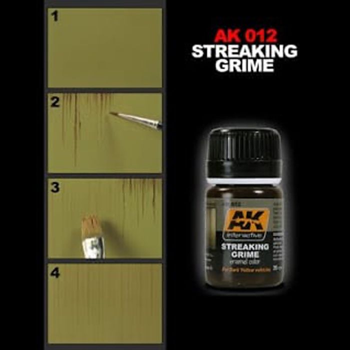 AK Interactive Streaking Grime – Enamel Weathering Effect, 35ml