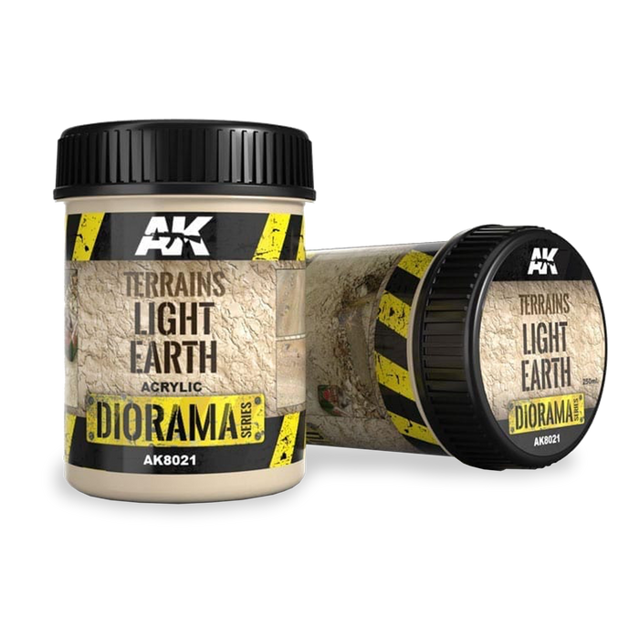 AK Interactive AK8021 Terrains Light Earth – Acrylic Diorama Texture, 250ml