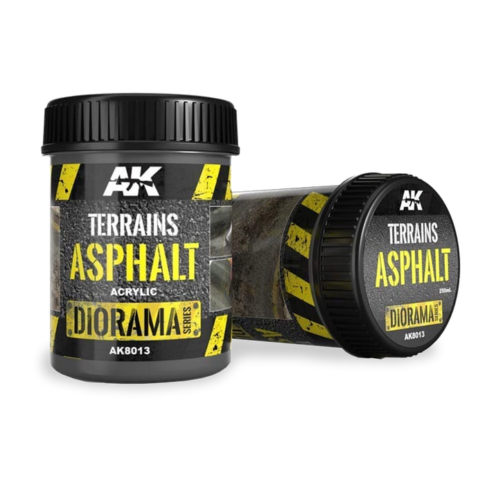 AK Interactive AK8013 Terrains Asphalt – Acrylic Diorama Texture, 250ml