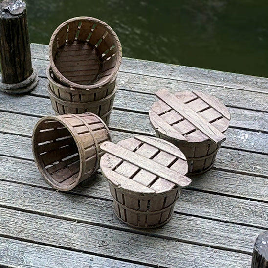 RWD 1/35 Bushel Baskets with Lids - Set of 6