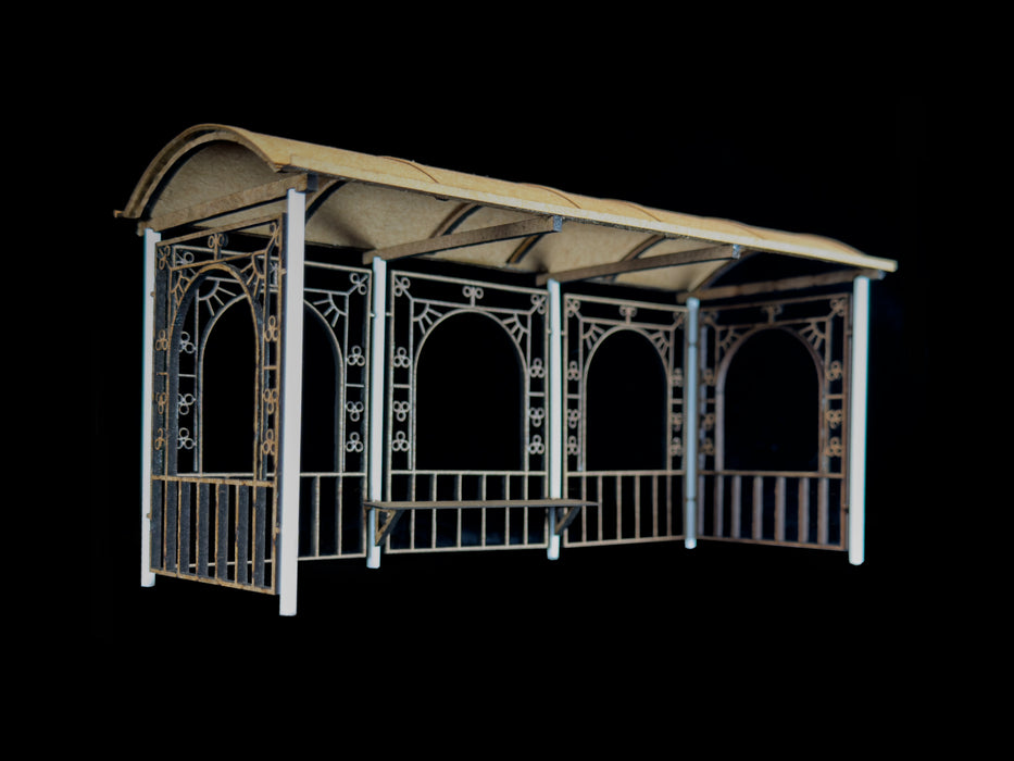 Red Wild Diorama 1:35 Scale Ukrainian Bus Stop with Trash Can