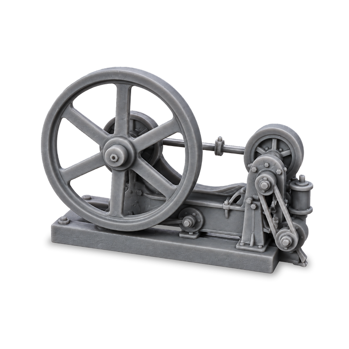 1/48 O Scale Industrial Flywheel and Machinery Assembly – Resin Model