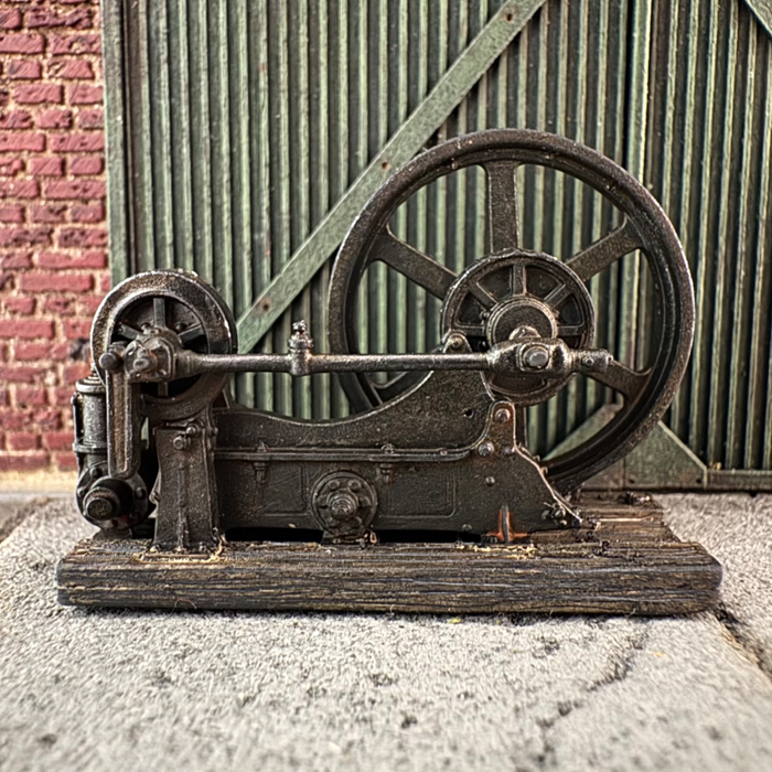 1/48 O Scale Industrial Flywheel and Machinery Assembly – Resin Model