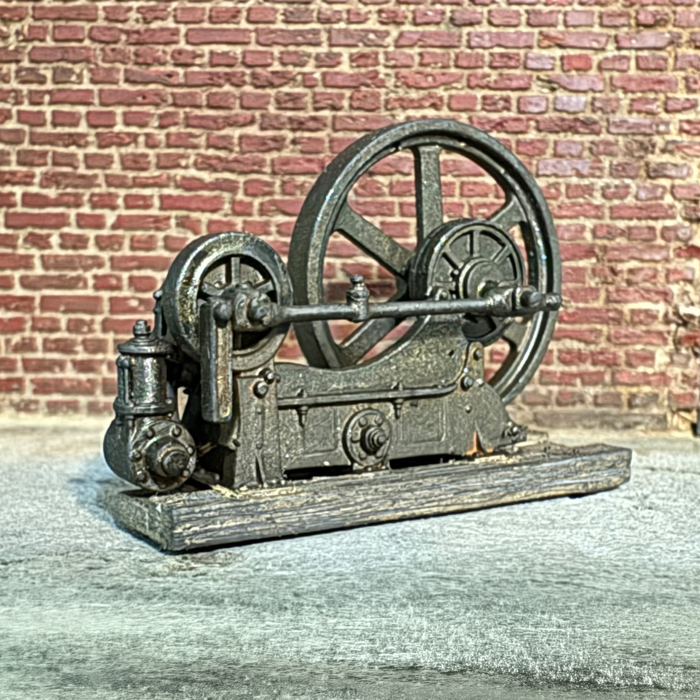 1/48 O Scale Industrial Flywheel and Machinery Assembly – Resin Model