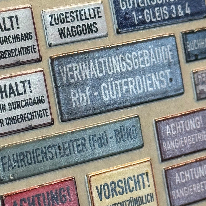 1/35 Scale German Railway Signage - Circa 1940's