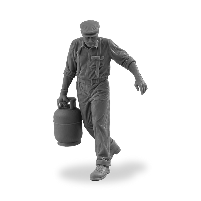 1/48 Worker Carrying Propane tank