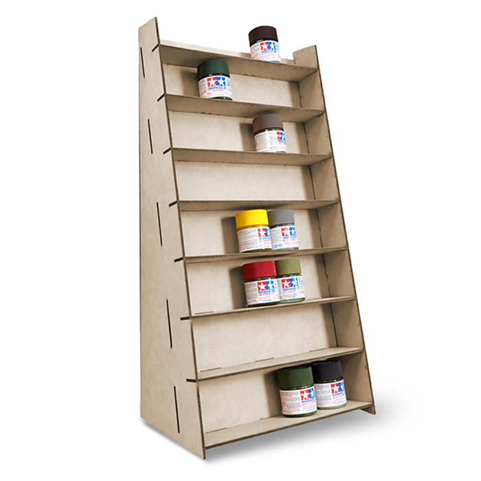T48 Vertical Paint Rack – Holds 48 Tamiya®-style 23ml Paint Bottles