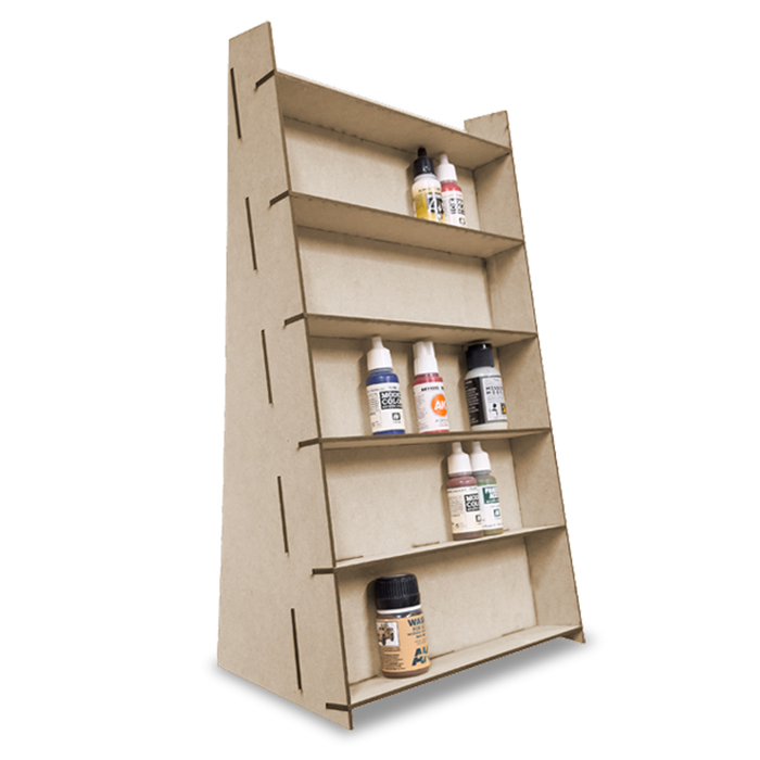 RWD  T-60 Vertical Laser-Cut Paint Rack - for AK®, Vallejo® and AMMO®– Holds 60 -17ml Paint Bottles