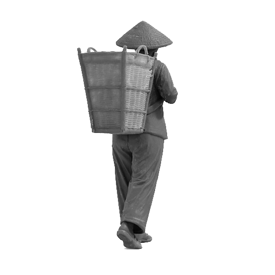 1/35 Scale Vietnamese Woman with Carrying Rice Basket – Vietnam Era – High Detail Resin Figure