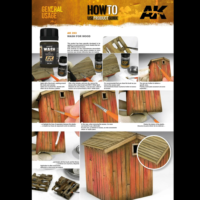 AK Interactive AK263 Wash for Wood — 35ml