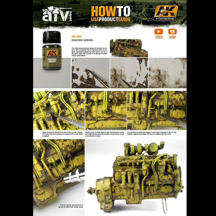 AK Interactive AK082 Engine Grime – Enamel Weathering Effect, 35ml